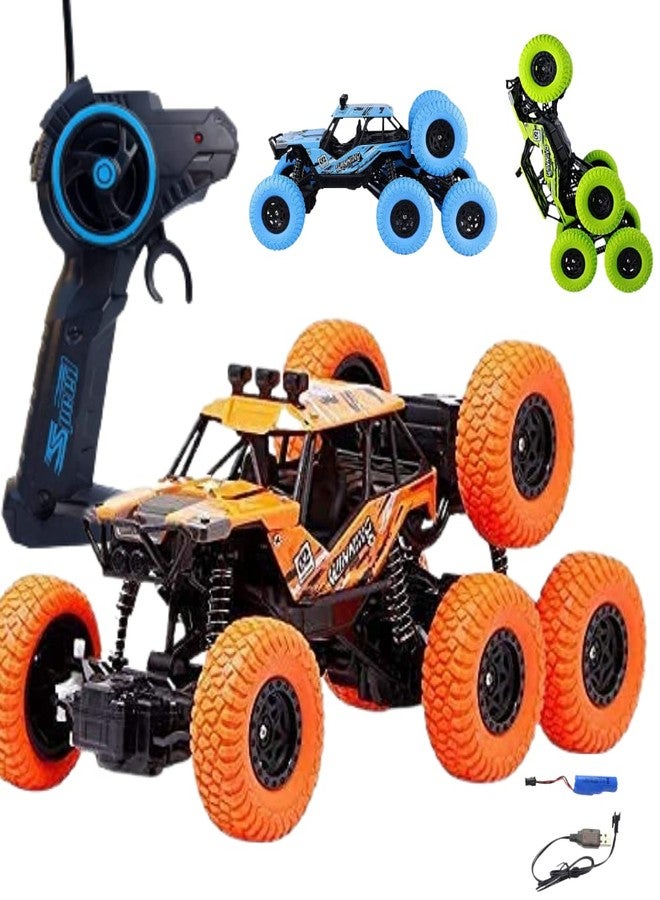 KRIMION® Remote Control car for Kids,Extreme Rover 8-Wheel Off-Road Crawler Car - Remote Controlled All-Terrain Rock Crawler RC Car(Assorted Colour)(1 Unit)… - Image 1